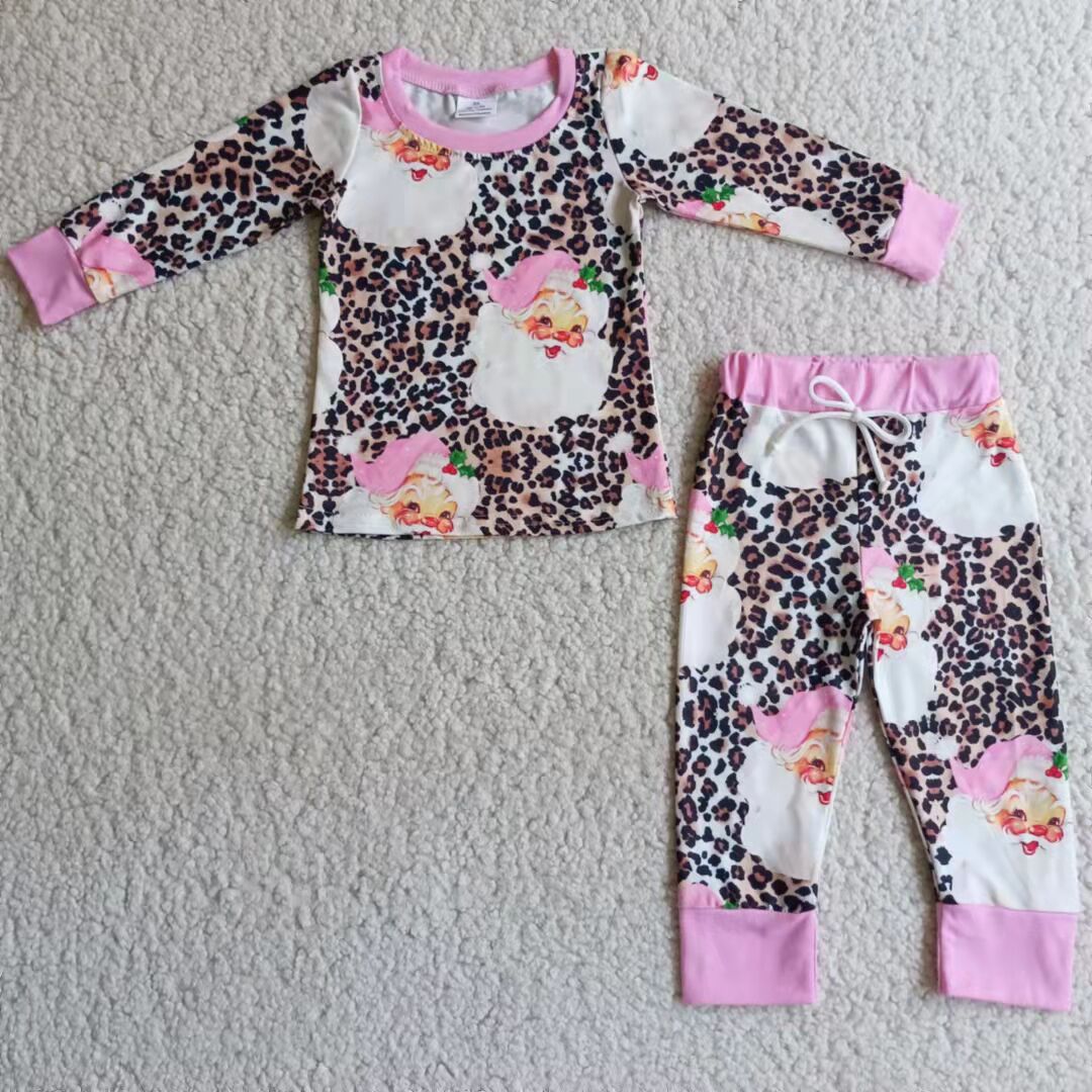 (Promotion) Girls long sleeved pajamas Christmas outfits 6 A4-26