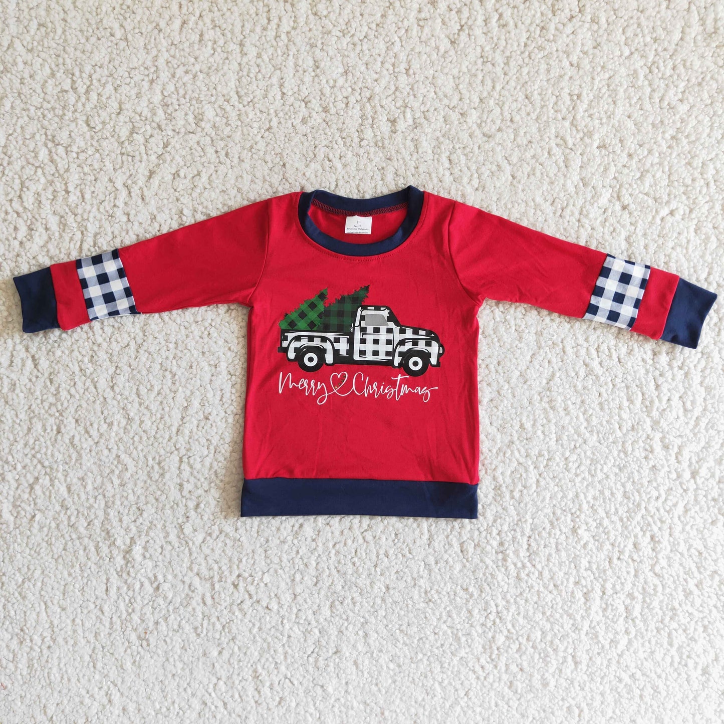 (Promotion) Merry Christmas truck tee shirts top 6 A6-12