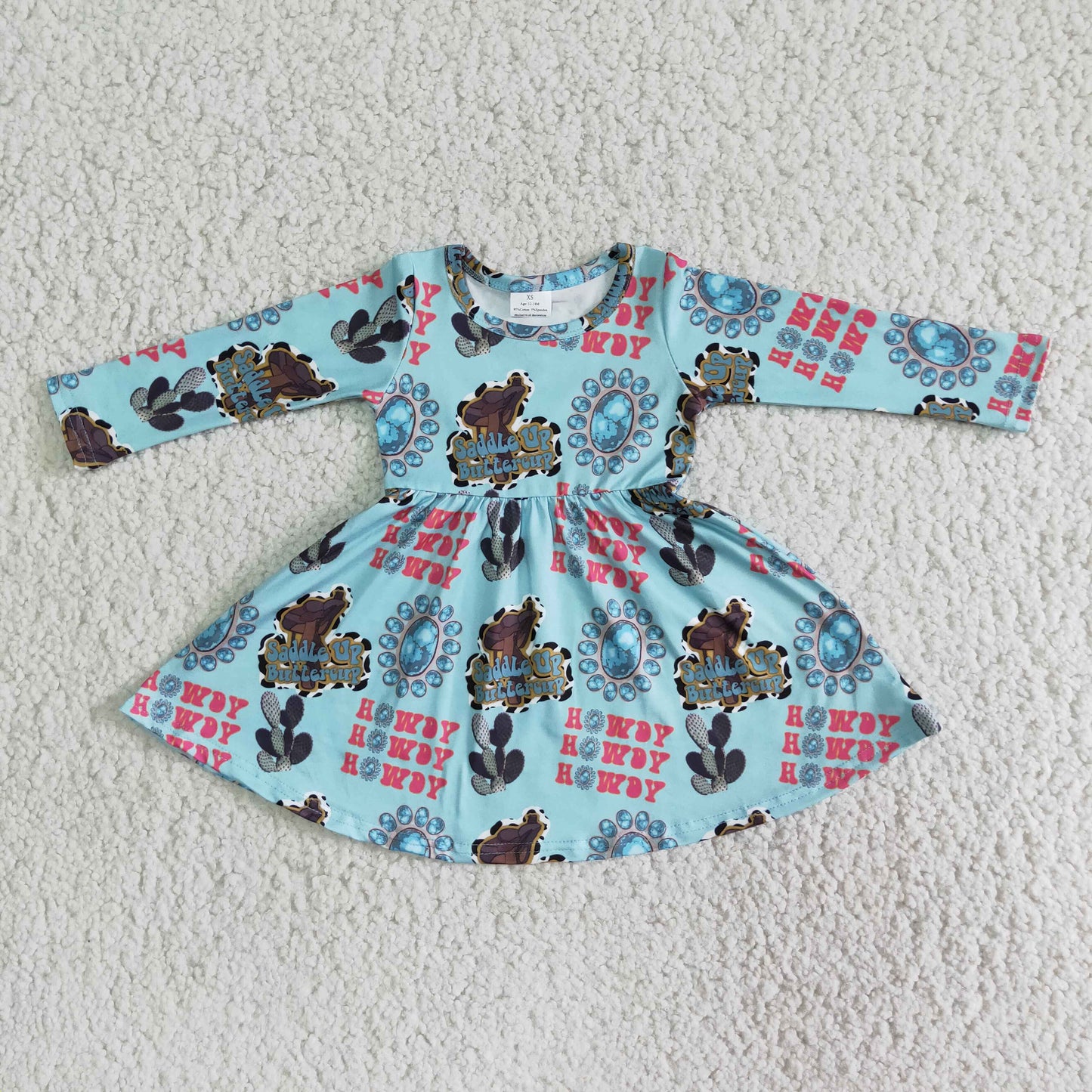 (Promotion)6 B13-9Long sleeve knee length dress