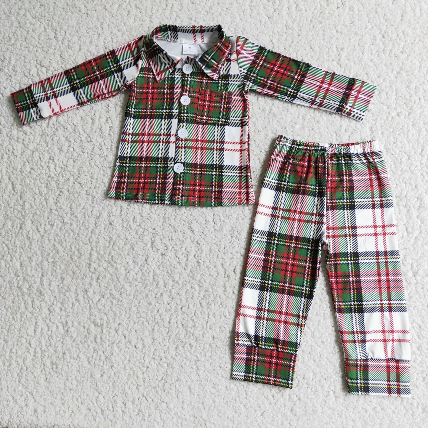 Boys long sleeve Christmas pajamas 6 A7-15