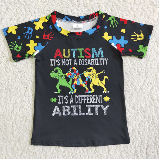 (Promotion)Short sleeve AUTISM print Tee shirts  E3-20