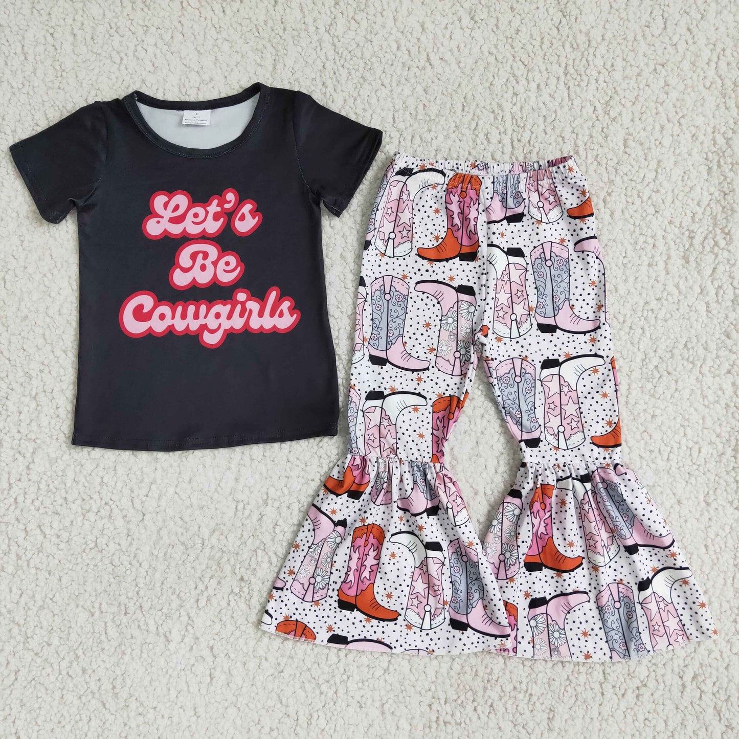 (Promotion)Short sleeve bell bottom pants outfits E1-14