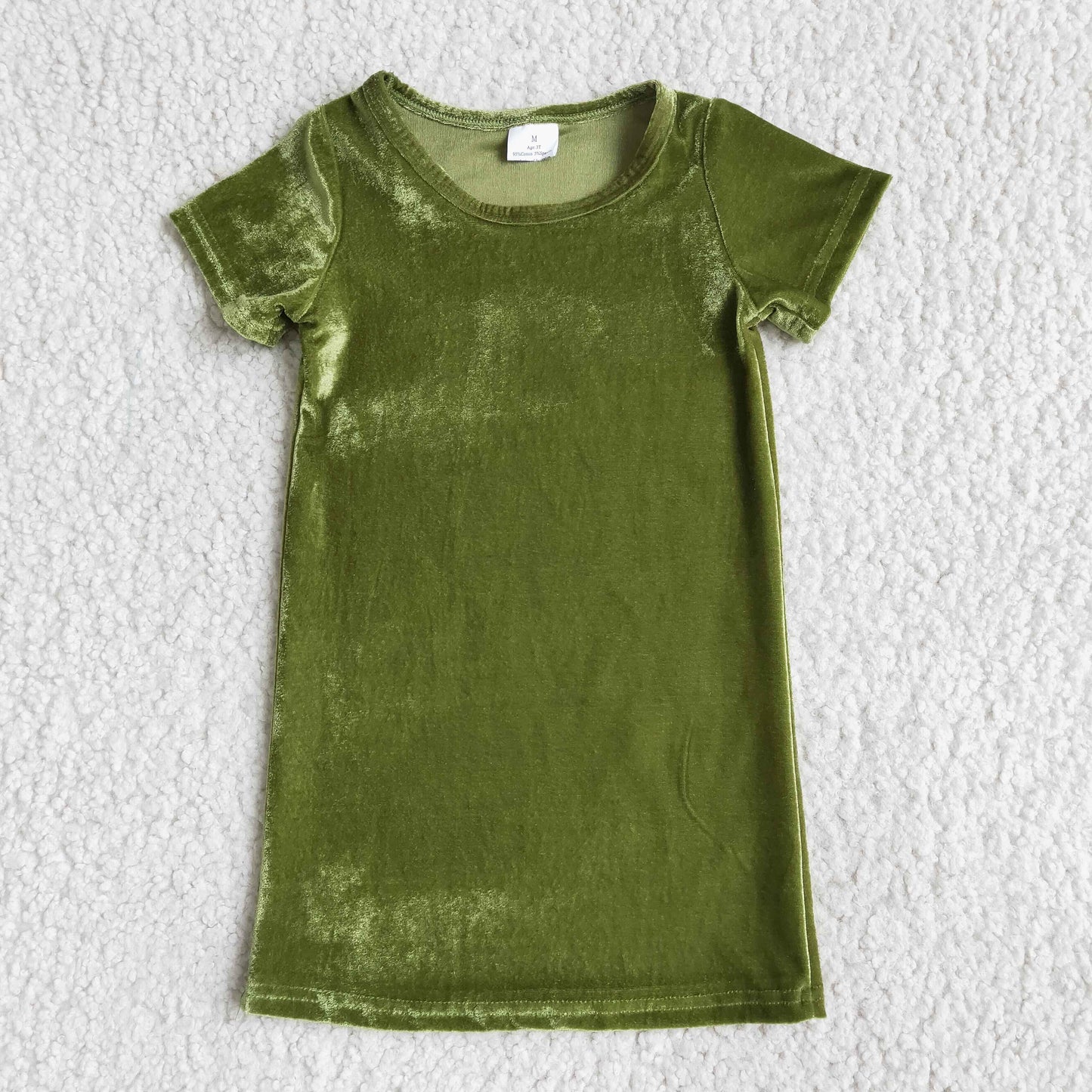 Girls SOLID COLOR Velvet dress D2-5