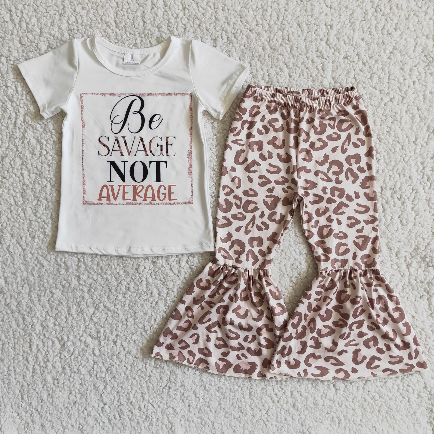 (Promotion)Short sleeve bell bottom pants outfits D8-16