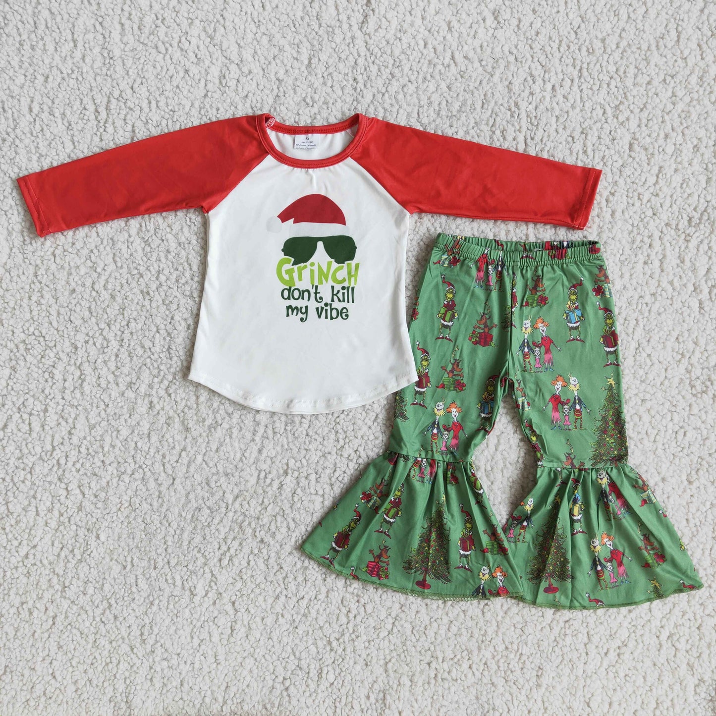 Long sleeve bell bottom pants Christmas outfits