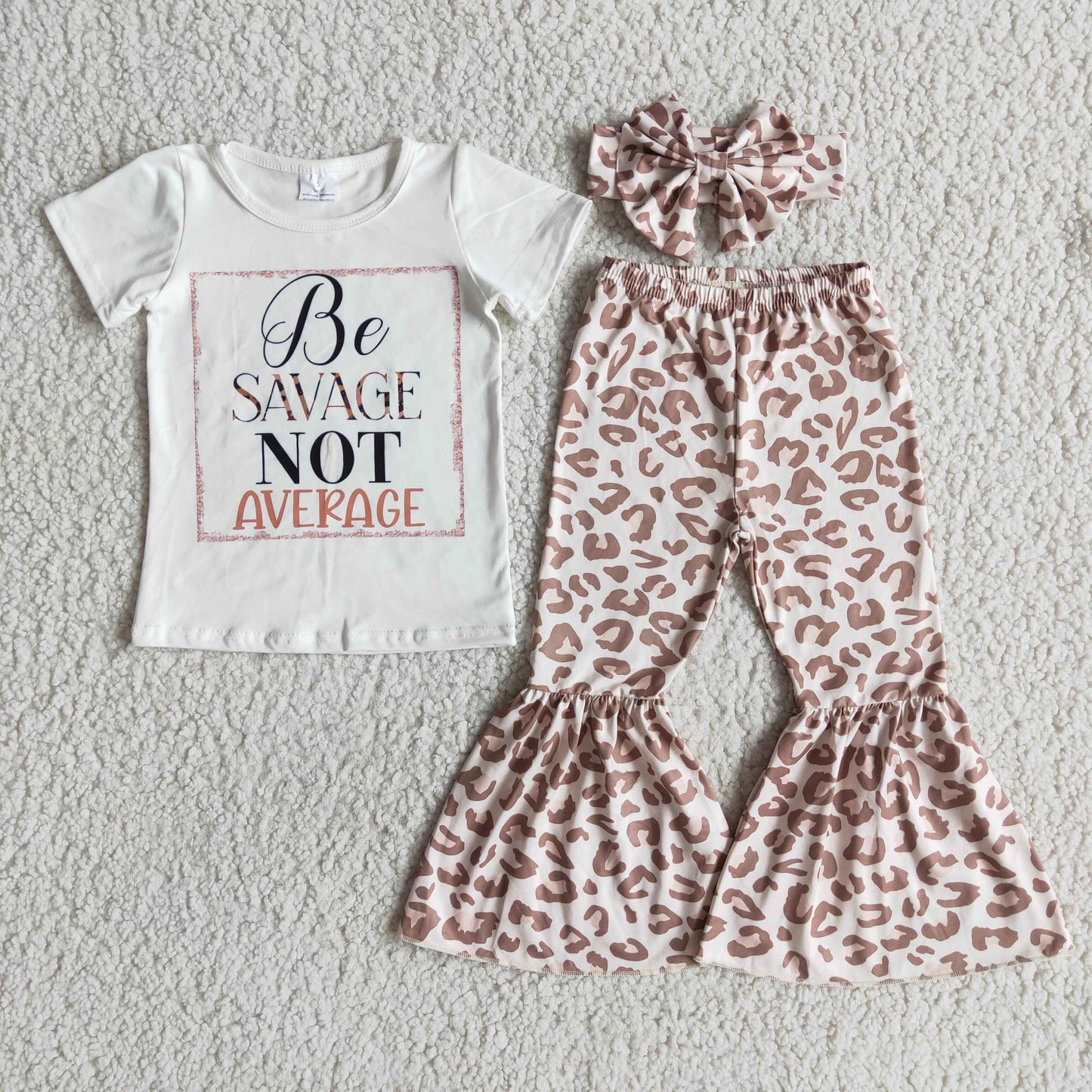 (Promotion)Short sleeve bell bottom pants outfits D8-16