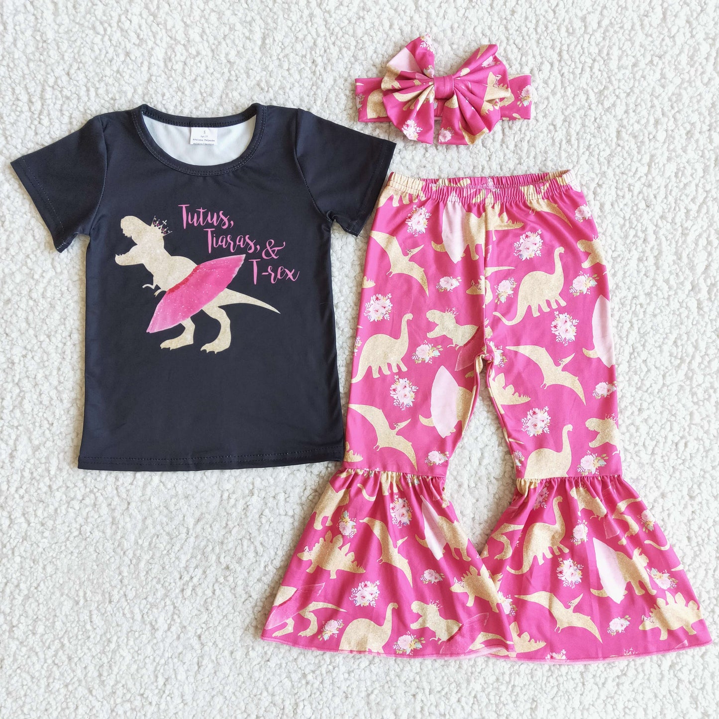 (Promotion)Short sleeve bell bottom pants outfits D9-5