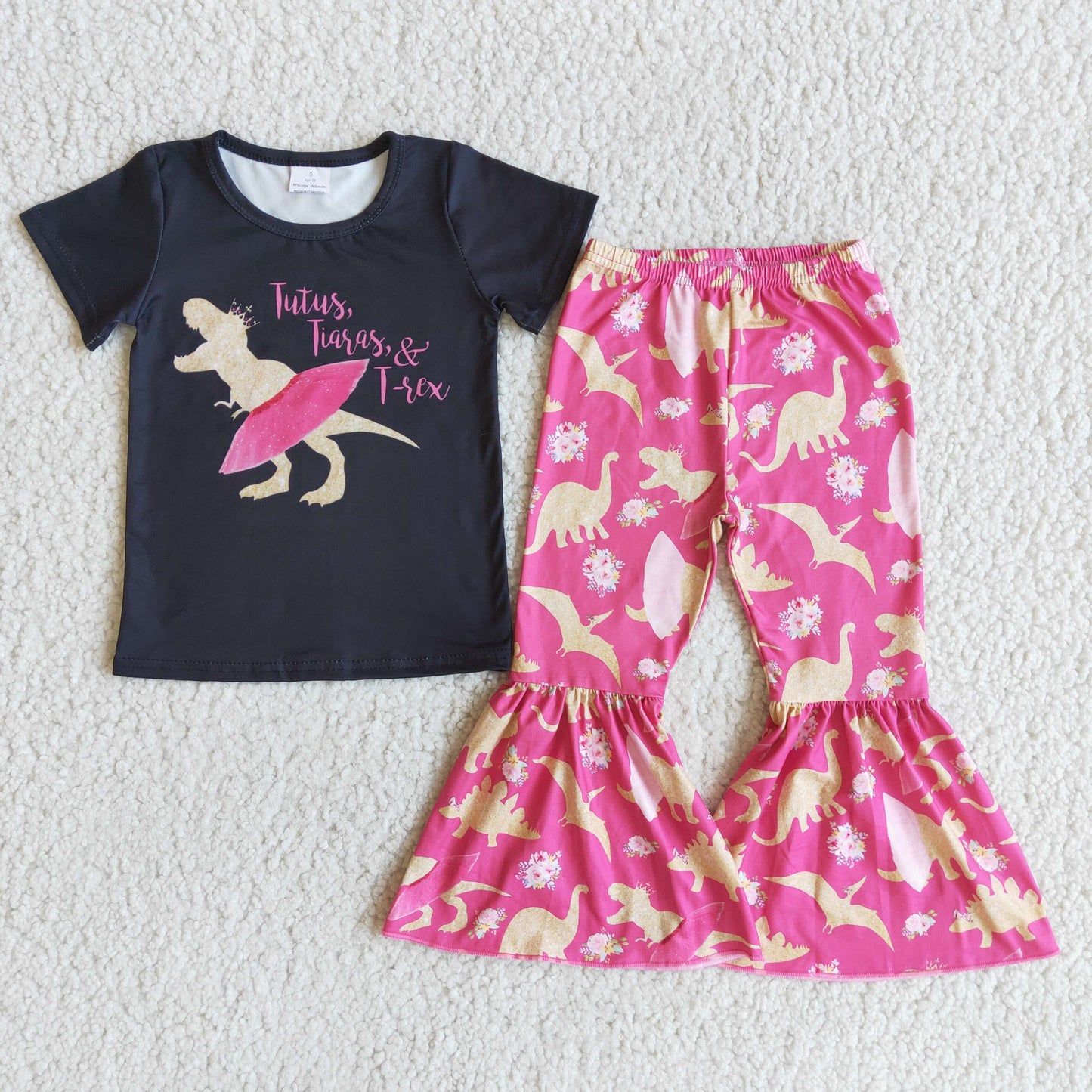 (Promotion)Short sleeve bell bottom pants outfits D9-5