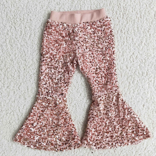 Sequined bell bottom pants      E2-28