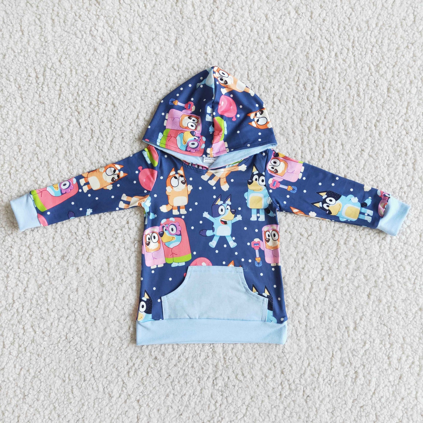 Long sleeve cartoon dog print hooded top 6 B2-31