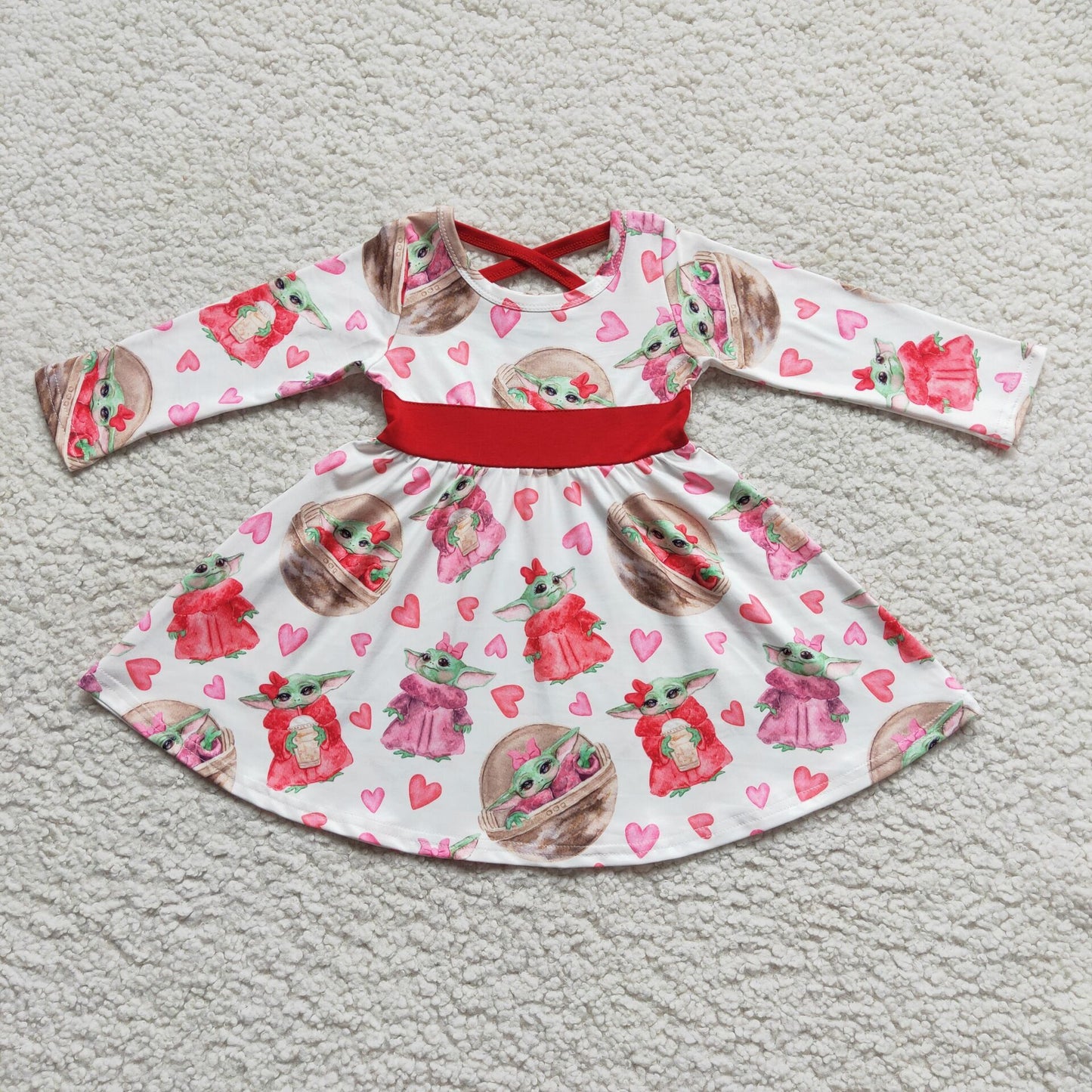 (Promotion)Long sleeve knee length Valentine's Day dress 6 A2-4
