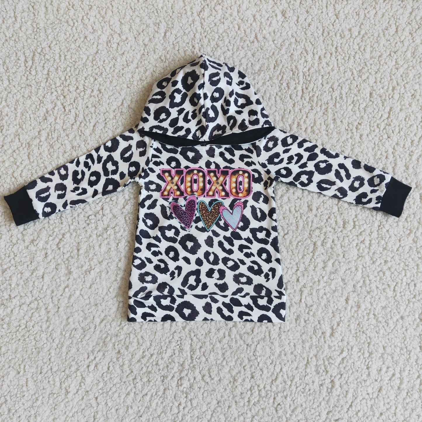 (Promotion)Long sleeve XOXO Valentine's Day hooded top