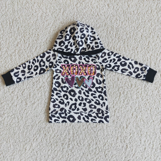 (Promotion)Long sleeve XOXO Valentine's Day hooded top