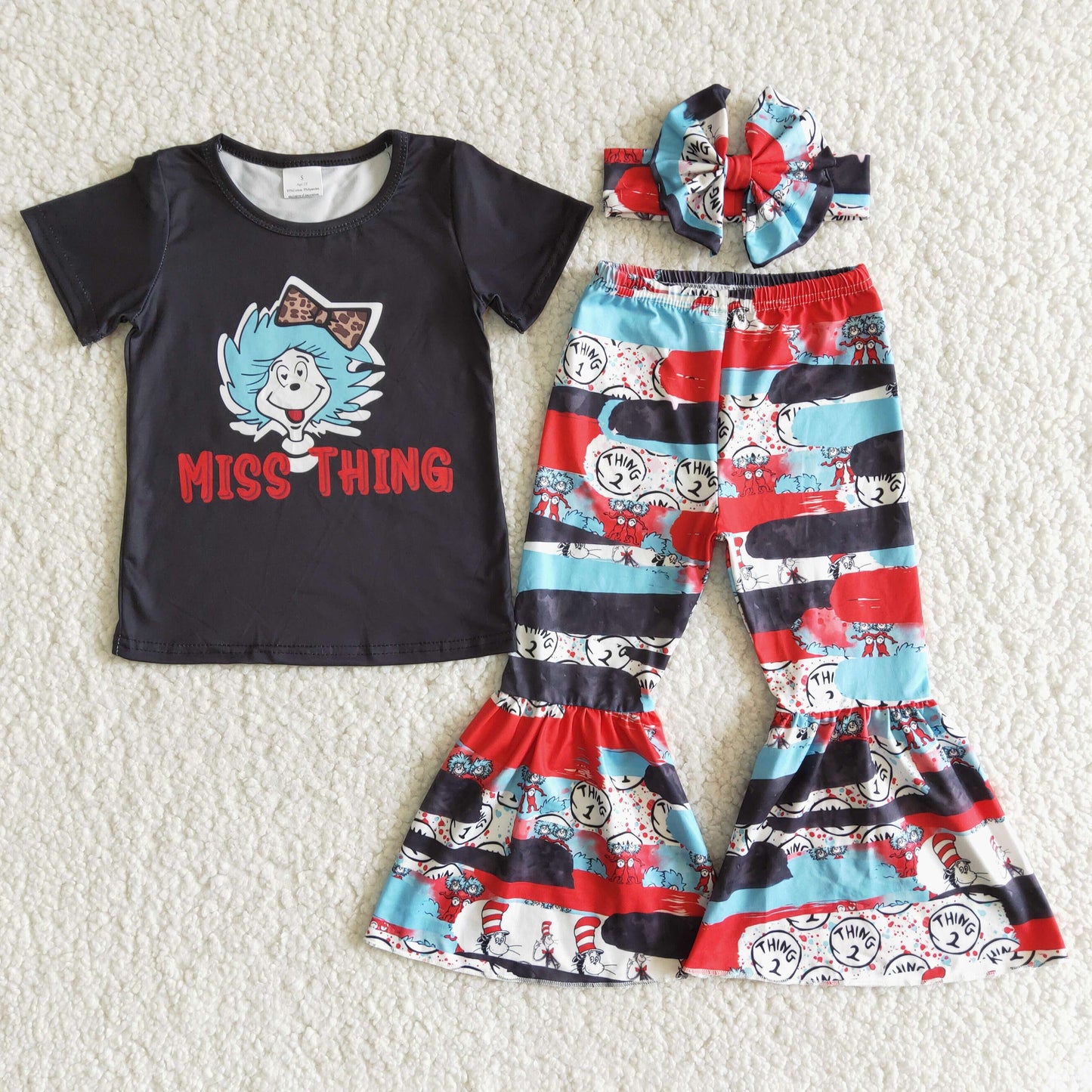 Short sleeve bell bottom pants E6-12