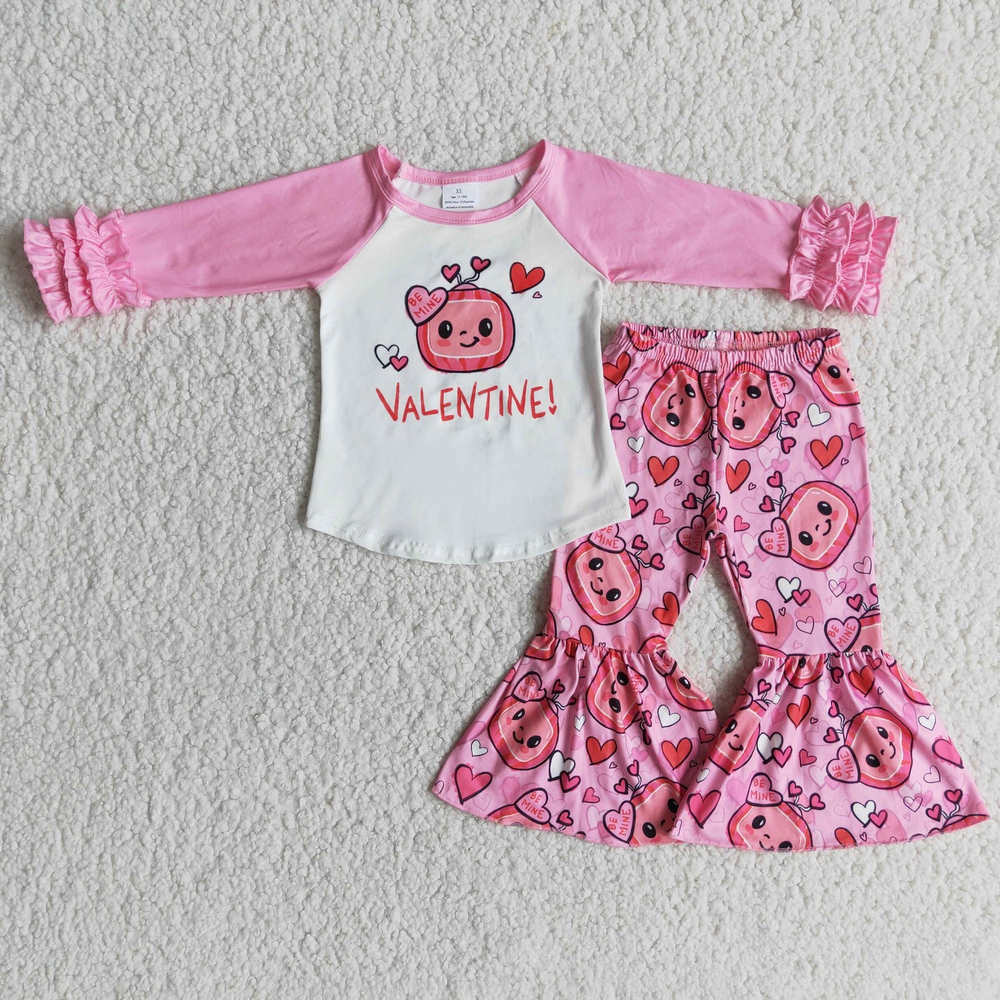 (Promotion)6 A25-20Long sleeve bell bottom pants Valentines outfits