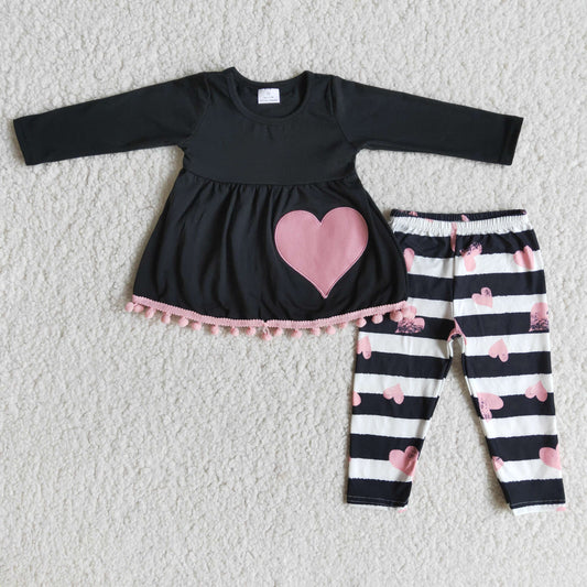 6 A27-29Long sleeve legging pants Valentine's Day embroideried outfits