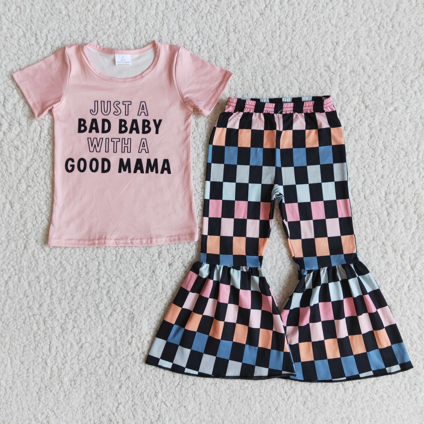 (Promotion)Short sleeve bell bottom pants outfits