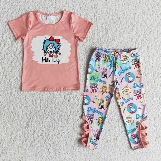 Short sleeve legging pants outfits  E7-16