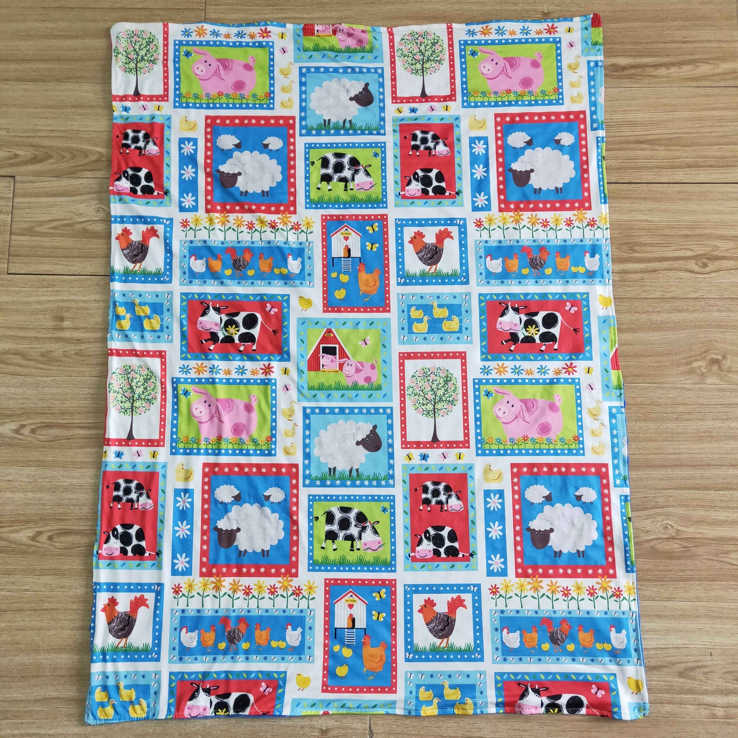 Farm print blanket