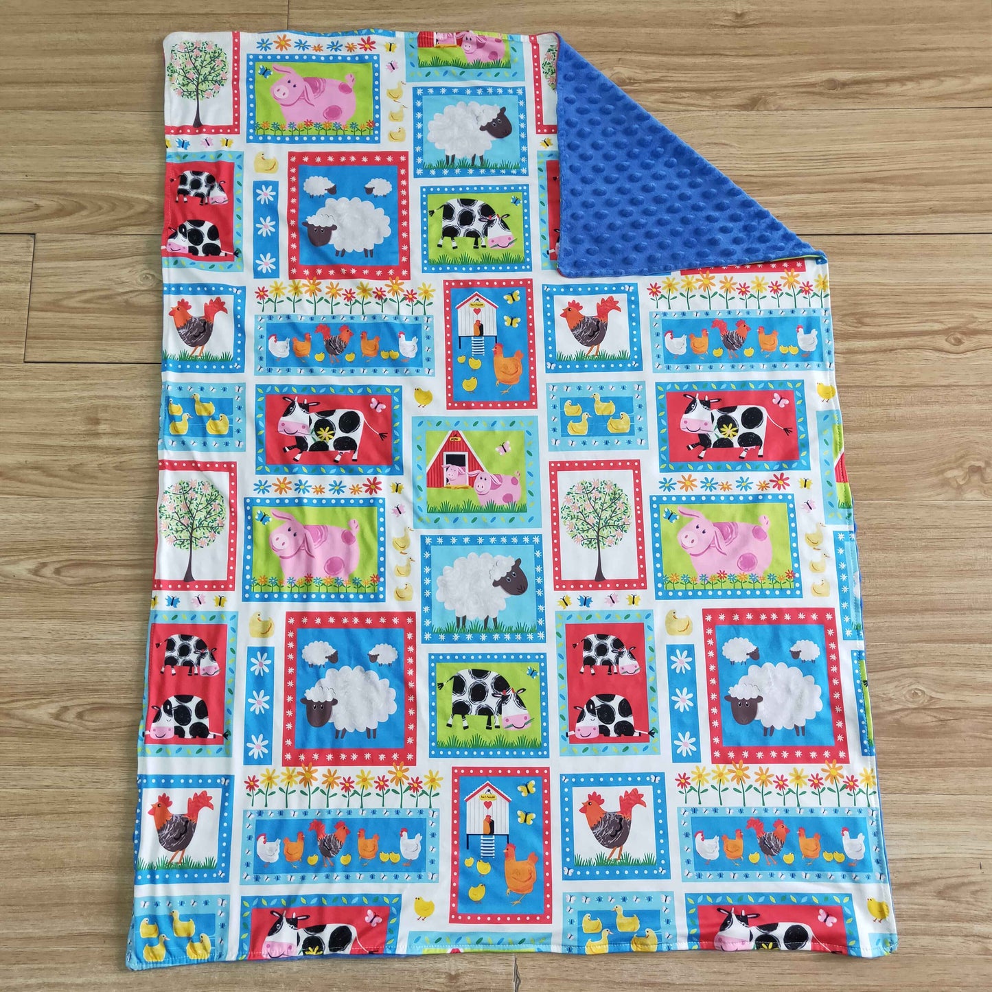 Farm print blanket