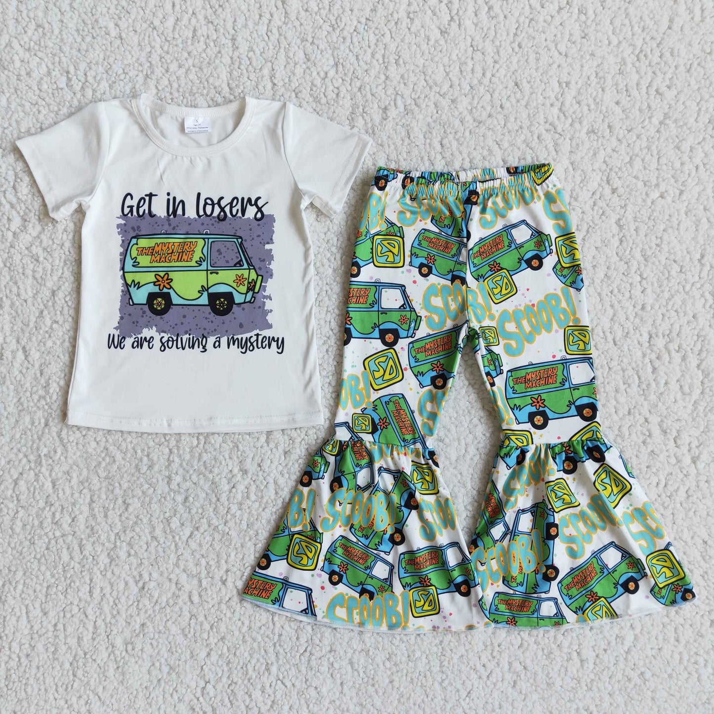 (Promotion)Short sleeve bell bottom pants outfits E8-2