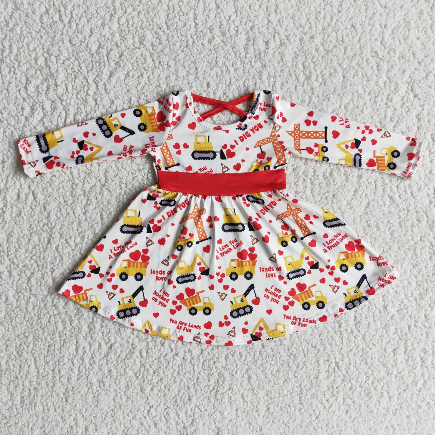 (Promotion)6 A29-14Long sleeve knee length Valentine's Day dress