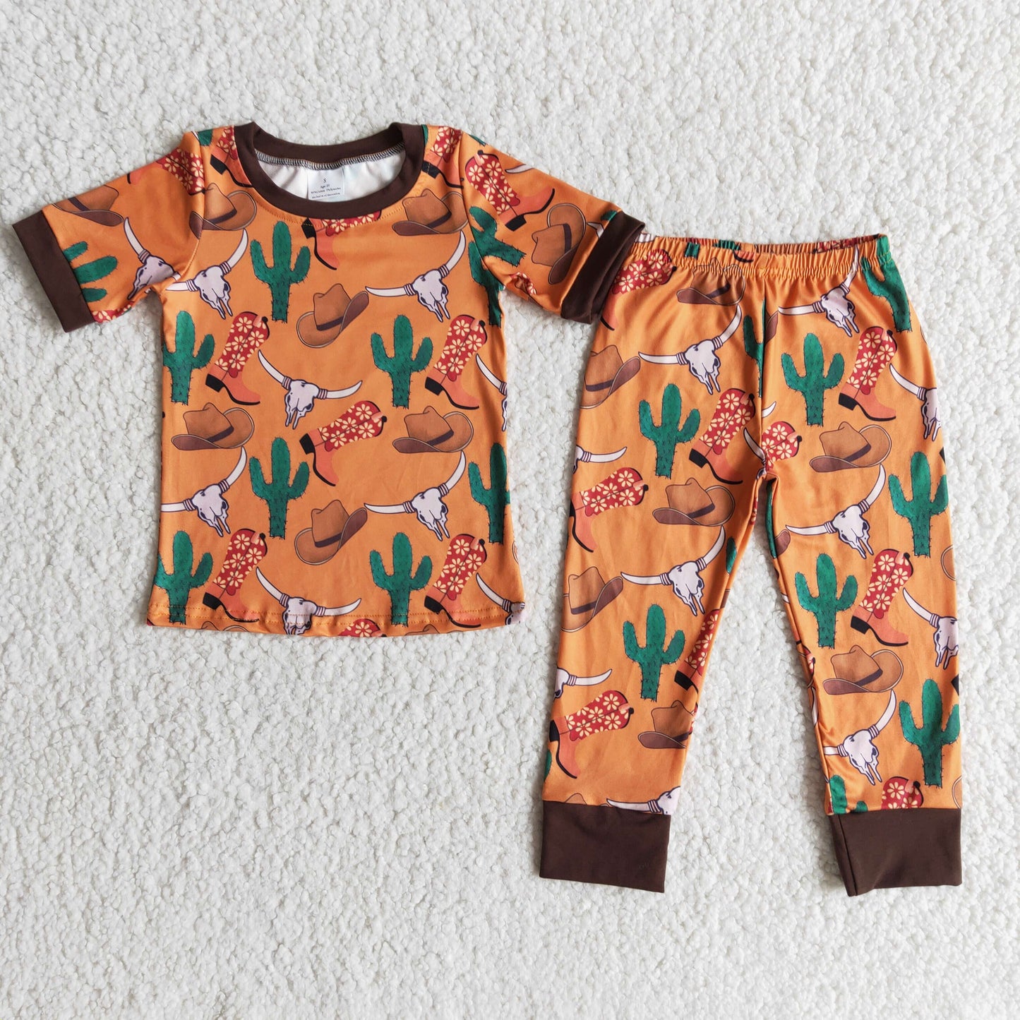 Girls and boys short sleeved pajamas