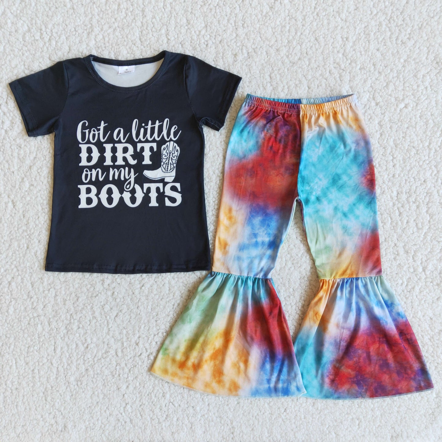 (Promotion)E9-29 Short sleeve bell bottom pants outfits