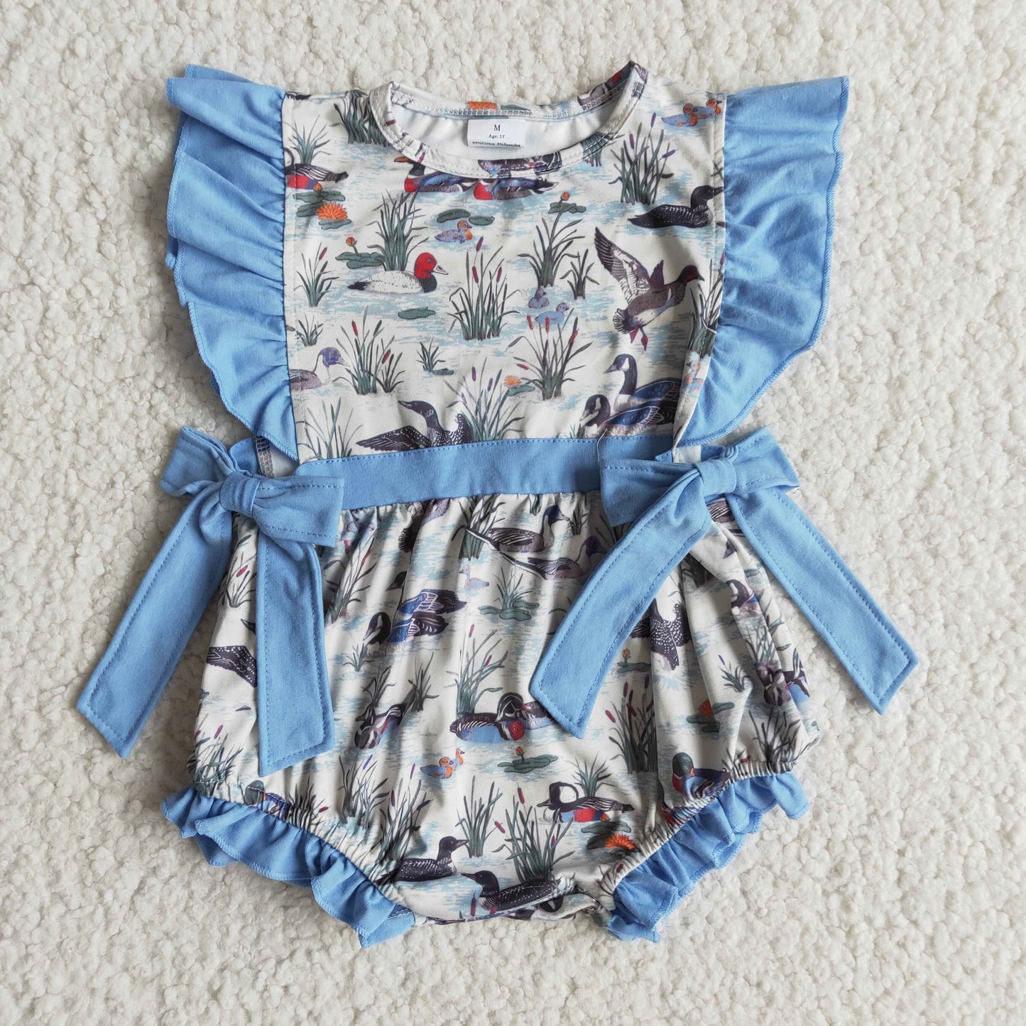 Baby girls duck print romper E7-12