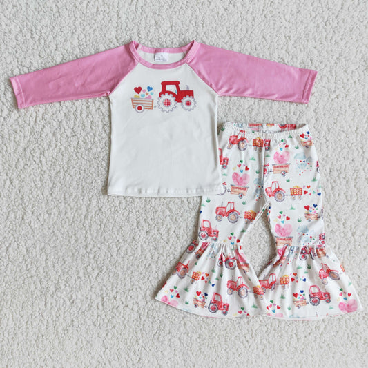 (Promotion)6 A29-30Long sleeve bell bottom pants Valentines outfits