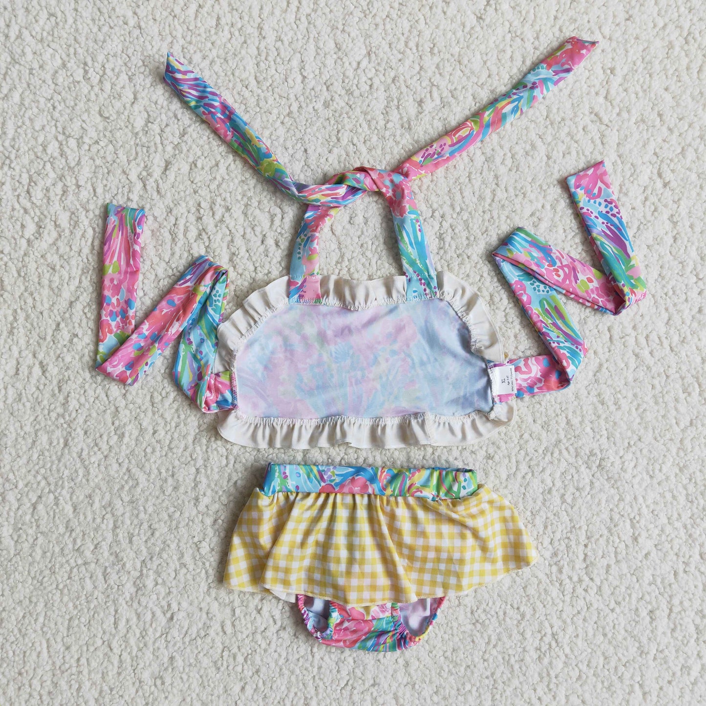 Girls flower print 2 pieces swimsuits E10-20