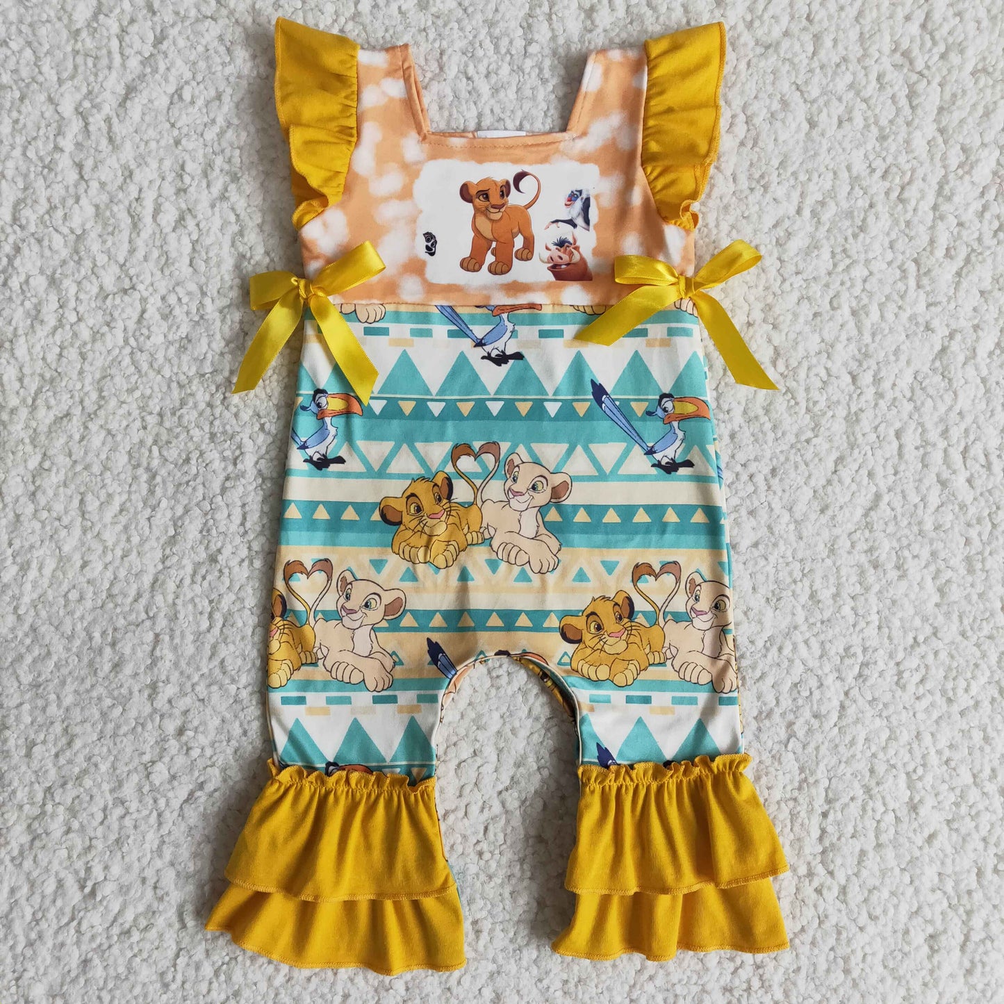 (Promotion)Cartoon lion Baby girls cartoon romper B15-10