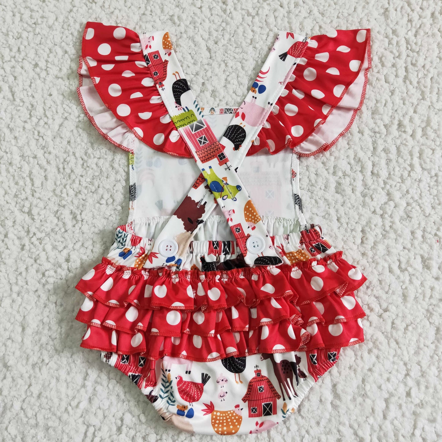 Baby girls bubble romper D7-11