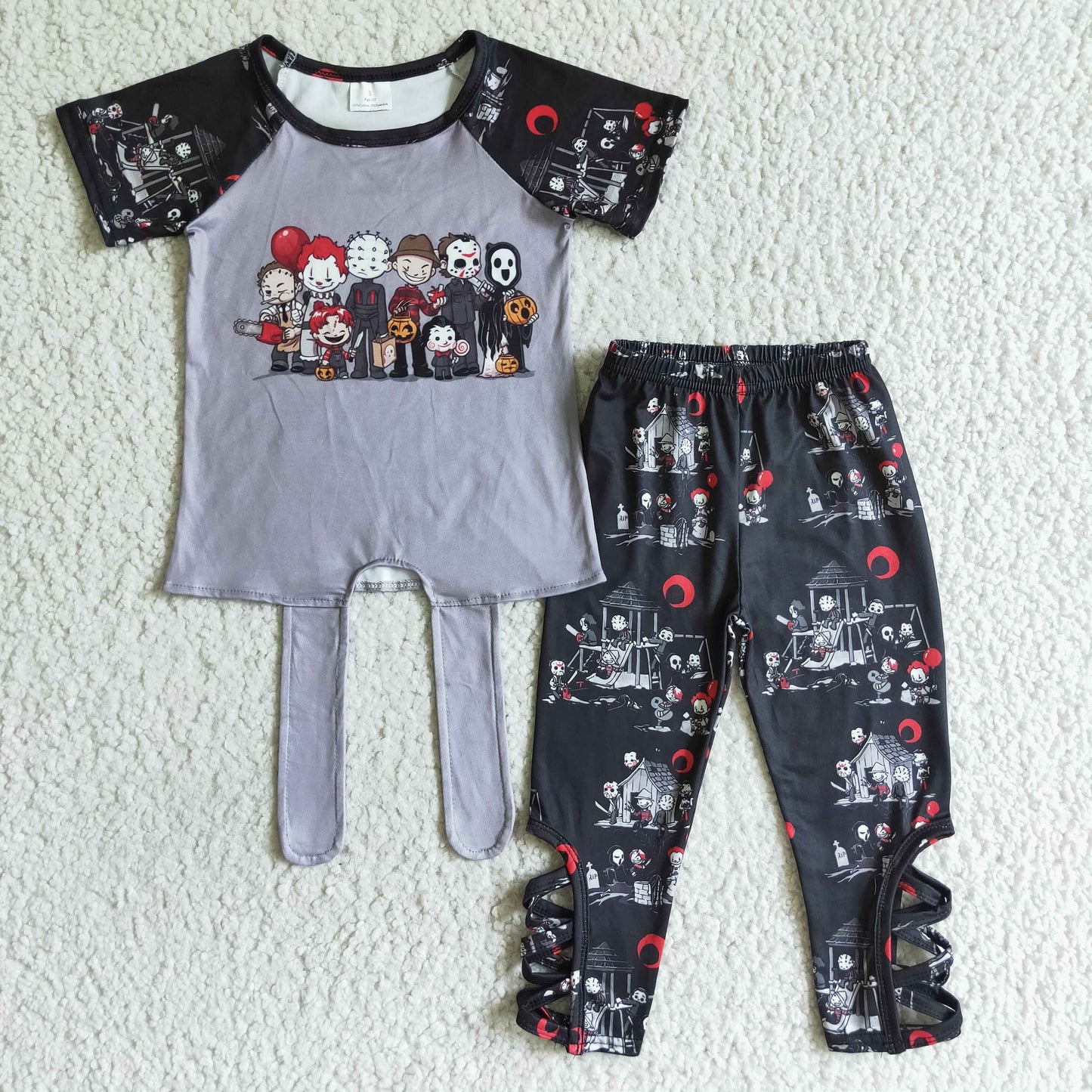 (Promotion) Short sleeve cross pants Halloween outfits C1-3