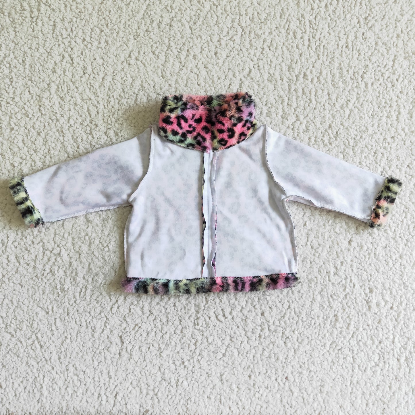 Long sleeve zipper cardigan thick fabric winter pullover top A23-26