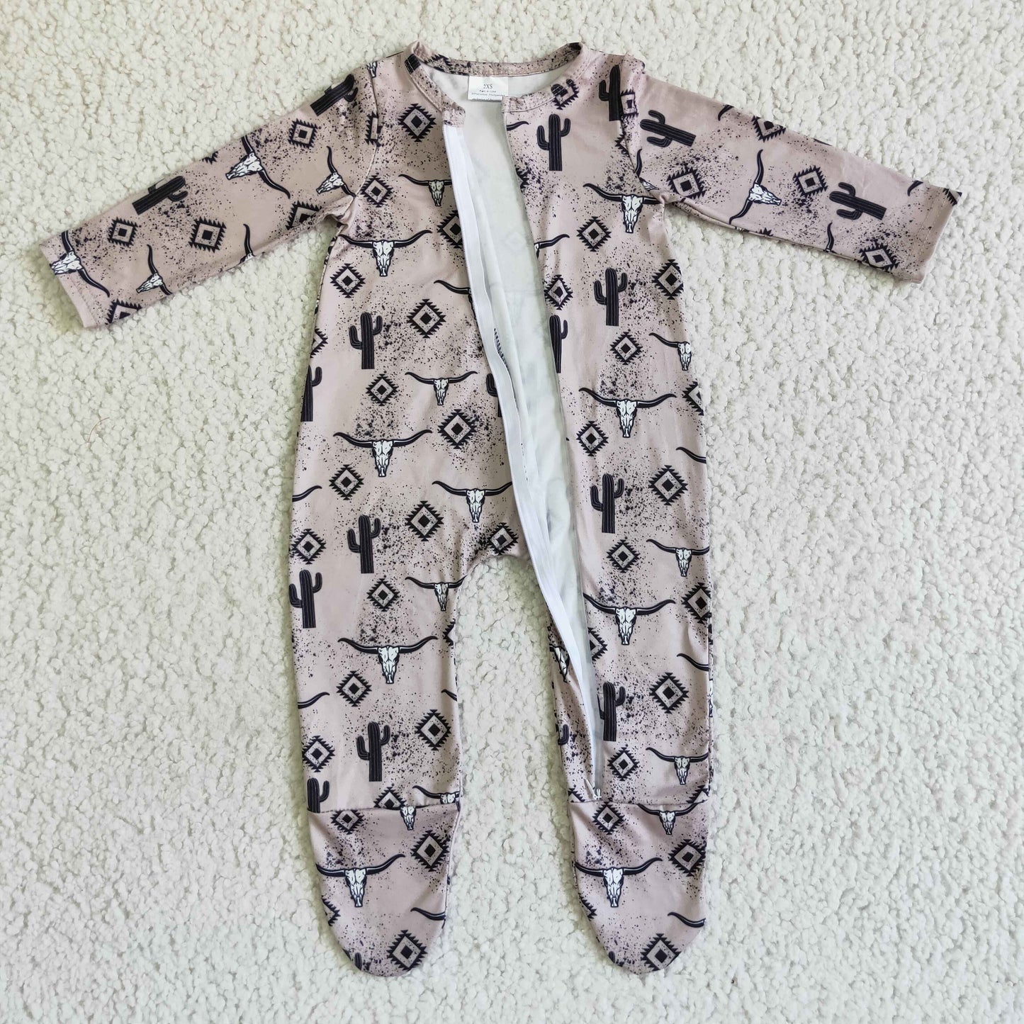 (Promotion)Baby Western design FOOTED fall romper LR0074