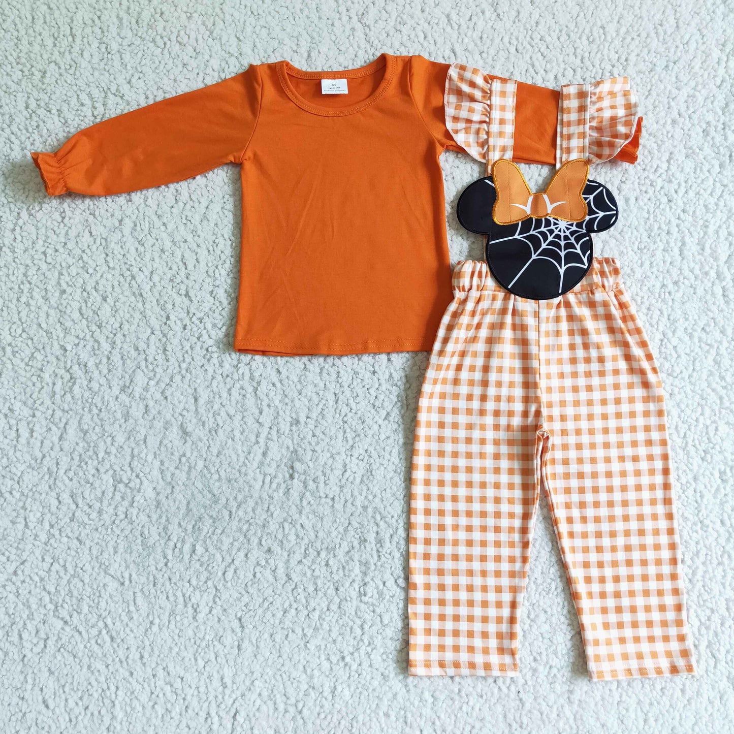 Girls Hallowmas orange suspender pants outfits GLP0067