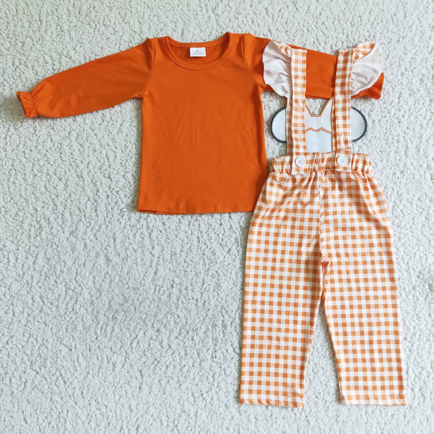 Girls Hallowmas orange suspender pants outfits GLP0067