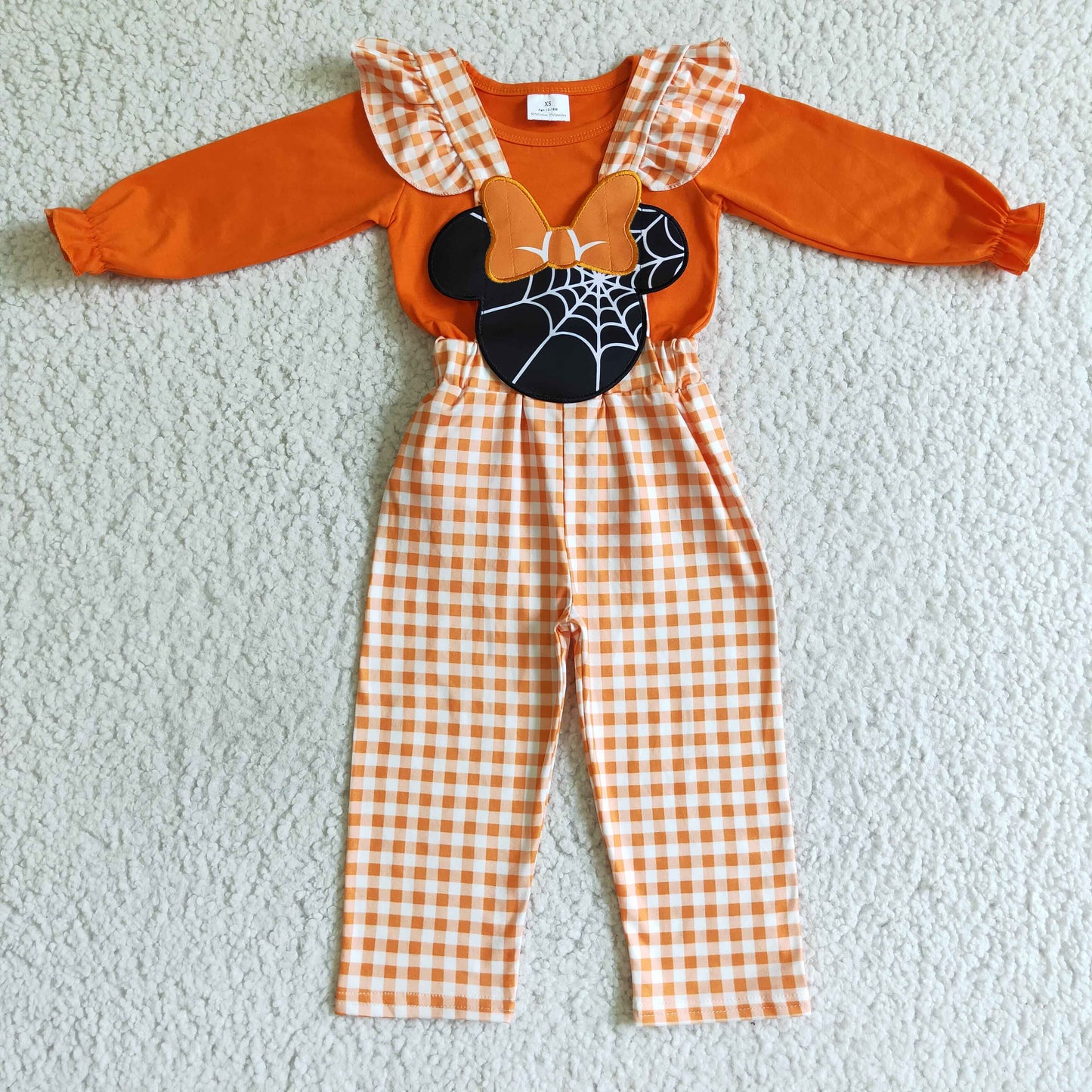 Girls Hallowmas orange suspender pants outfits GLP0067