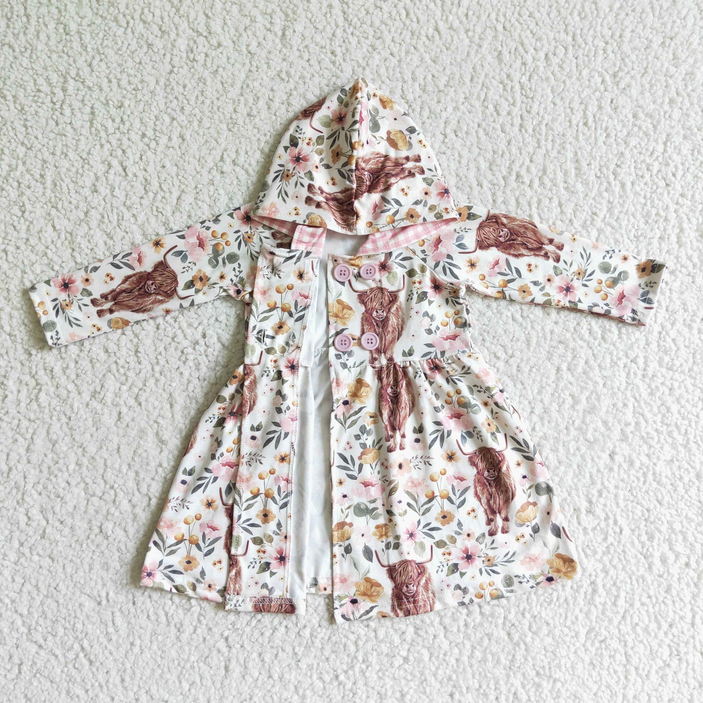 Girls hooded coat GLD0082