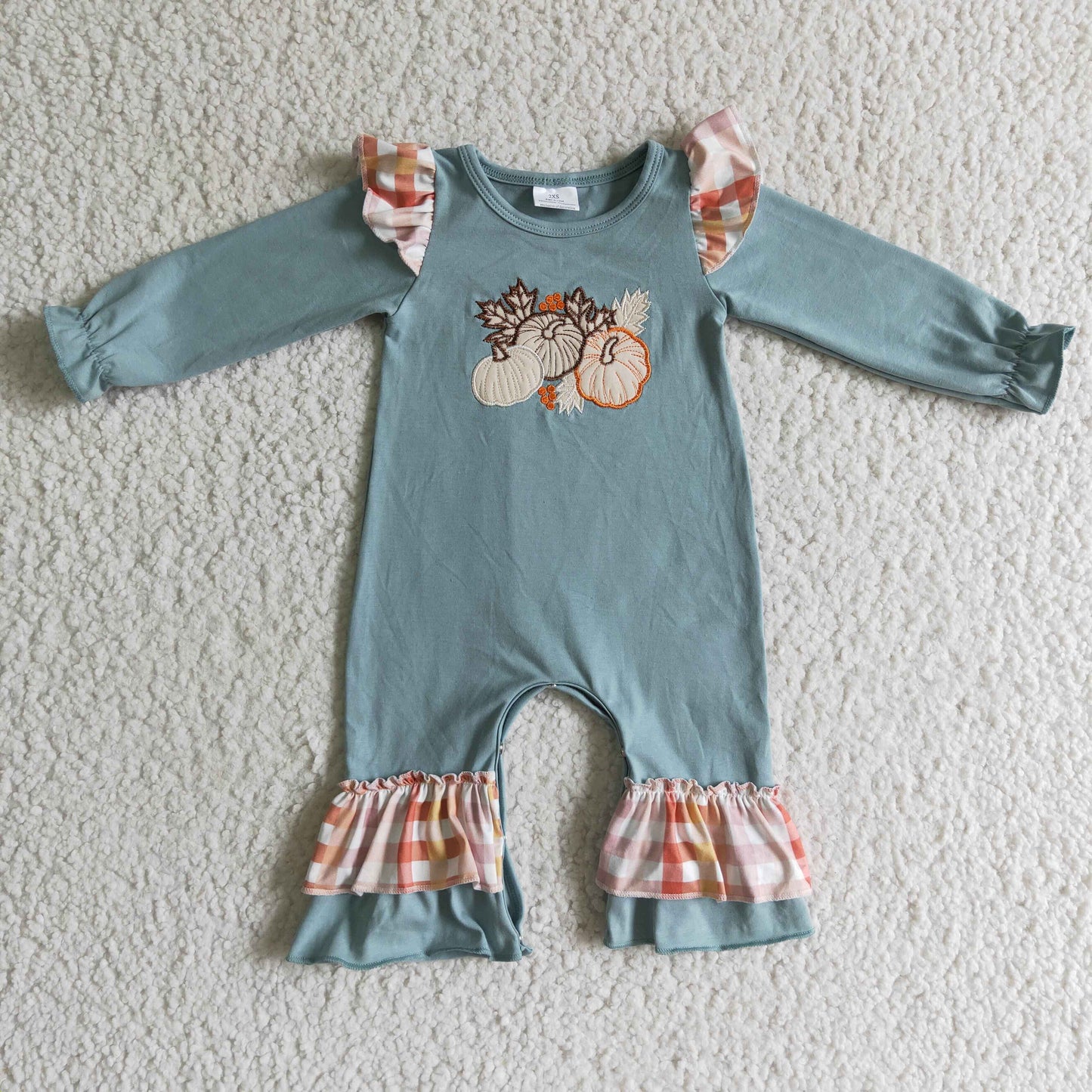 Baby girl fall pumpkin romper LR0105