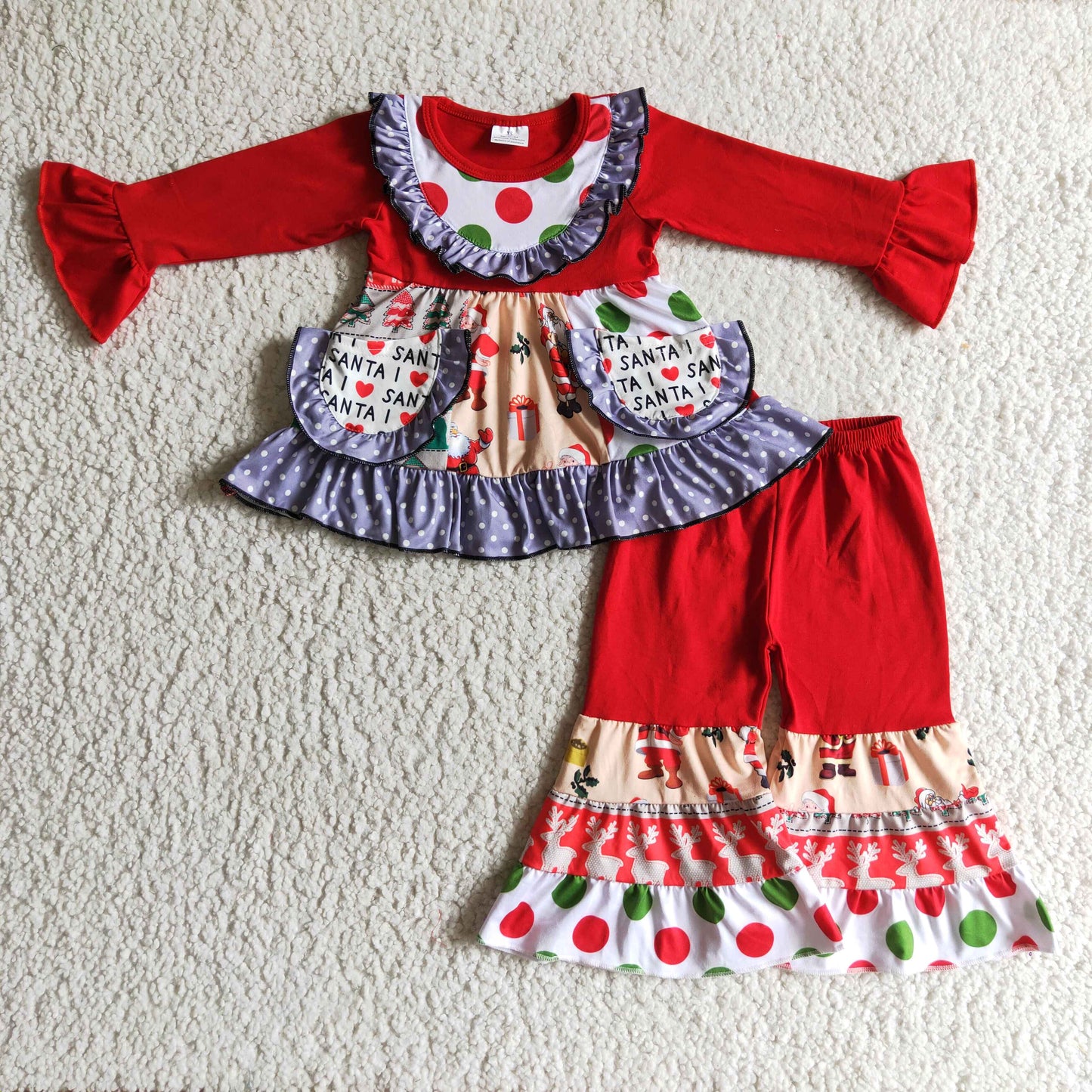 Long sleeve pockets Christmas outfits 6 A24-13