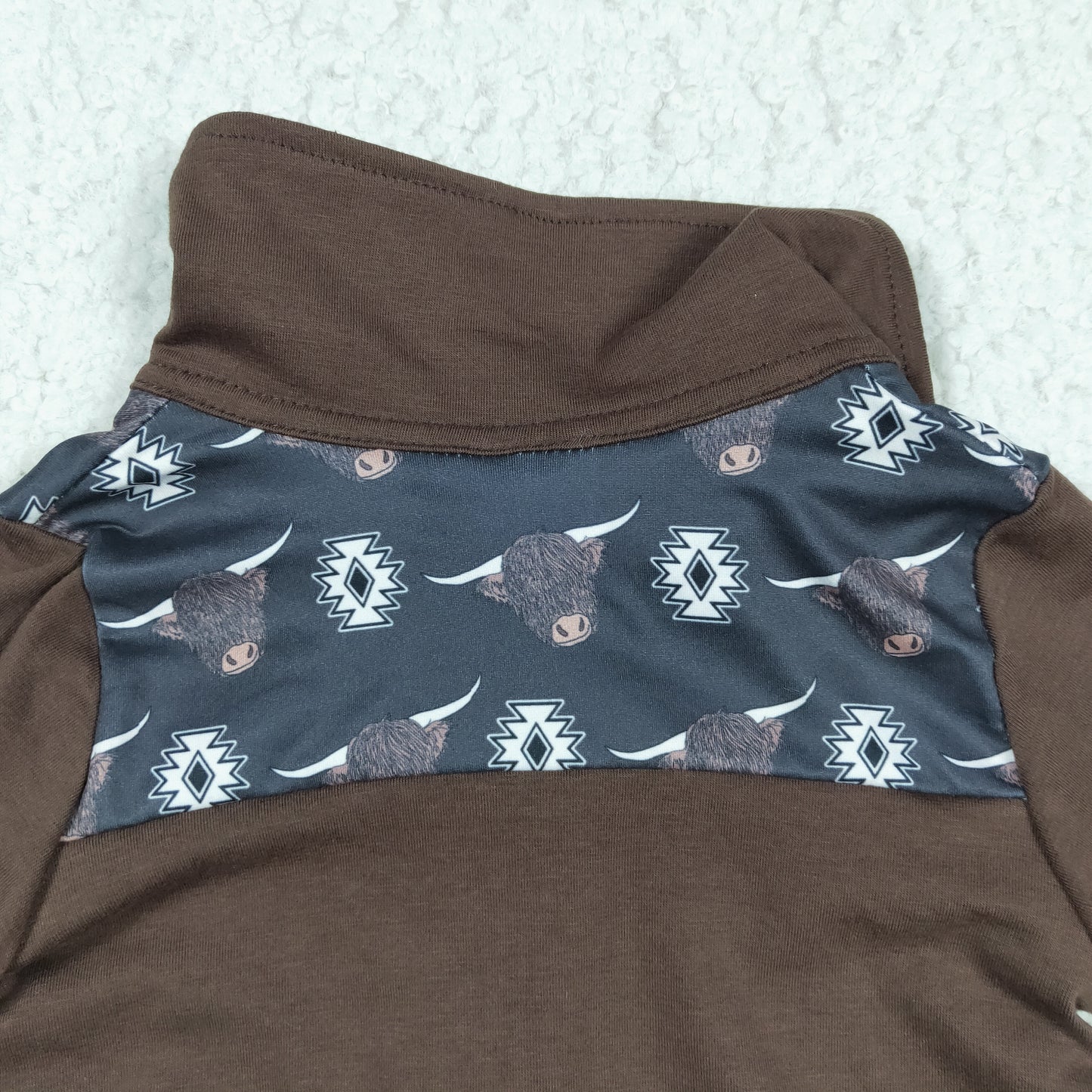 (Promotion)Boys Highland cow print pullover top BT0115