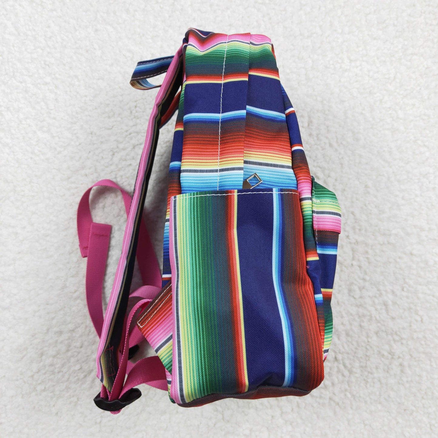 Girls bag red blue stripes print backpack BA0039