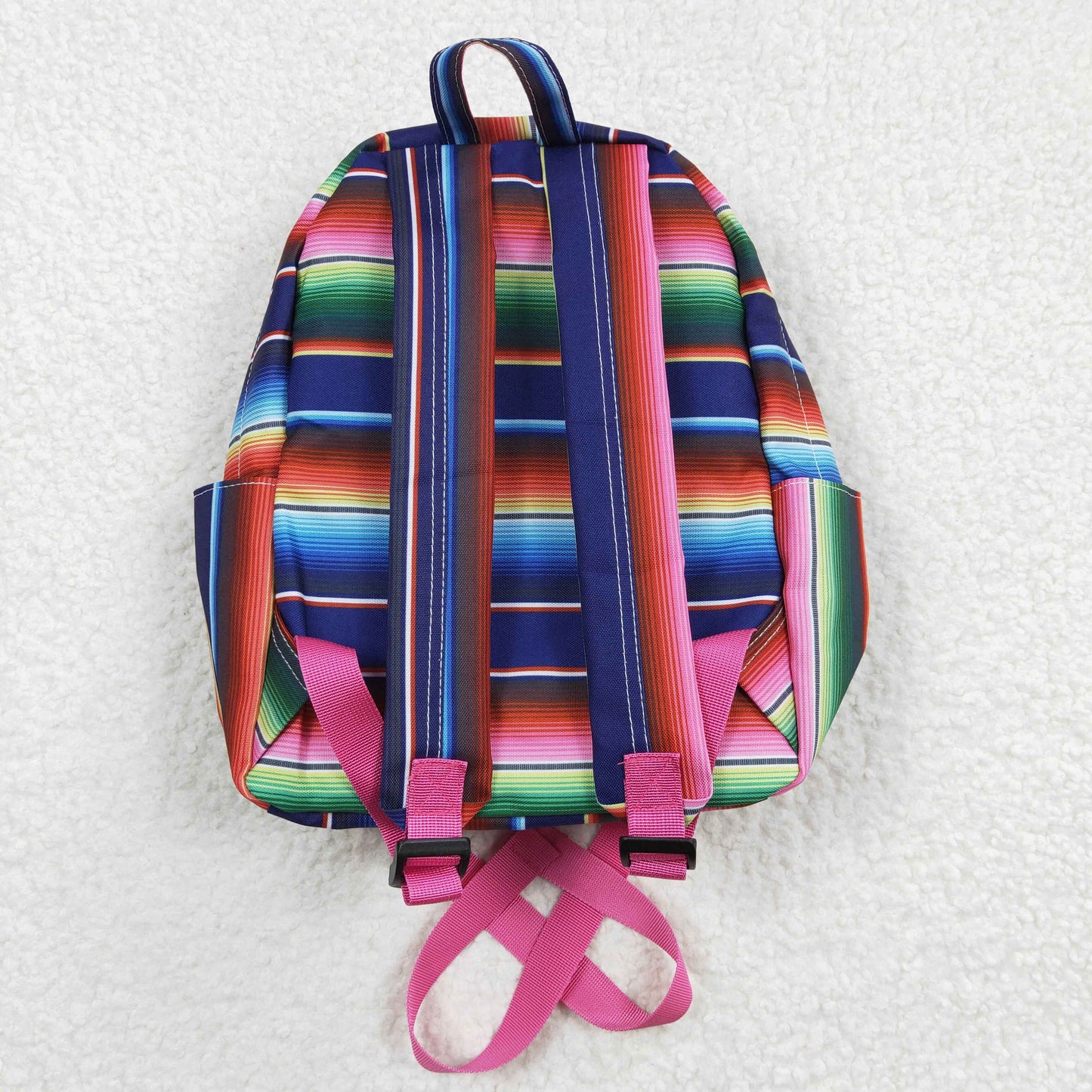 Girls bag red blue stripes print backpack BA0039