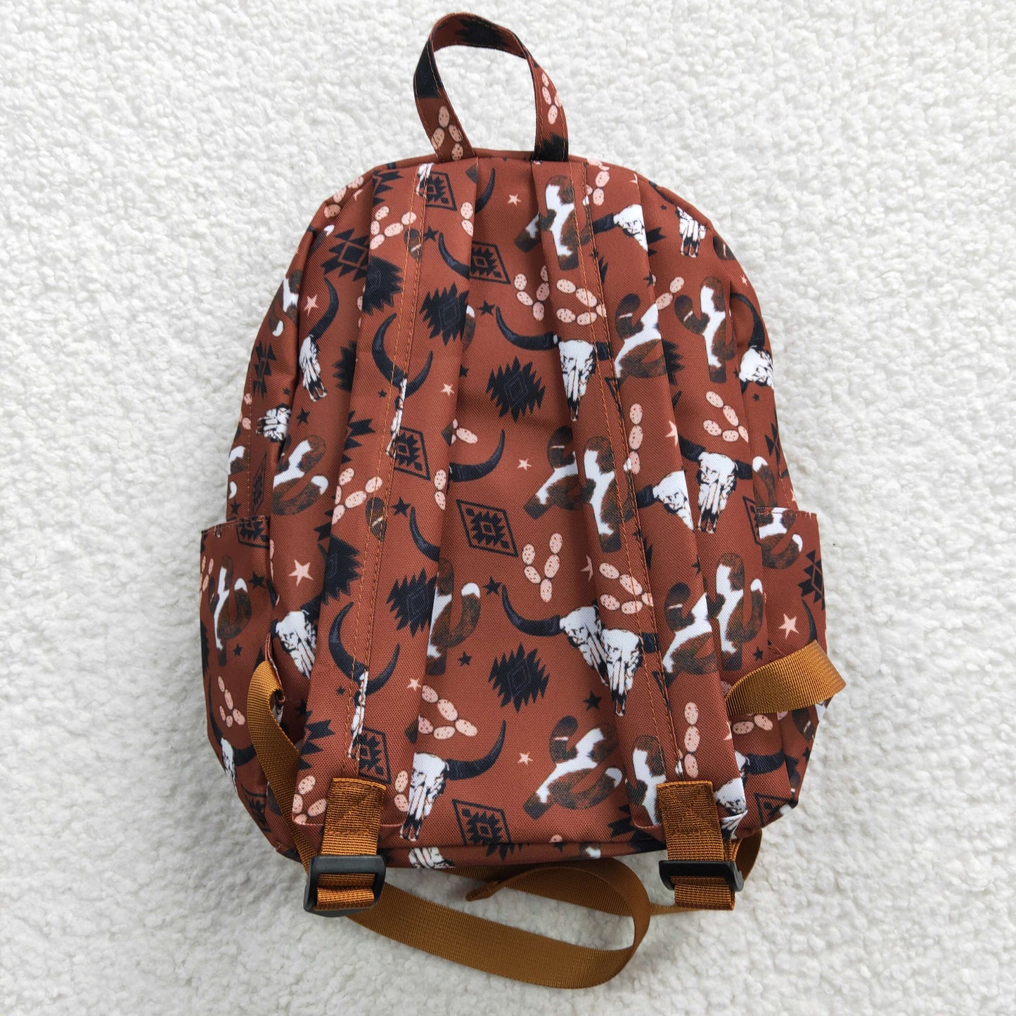 Girls bag brown cow skull print backpack BA0049
