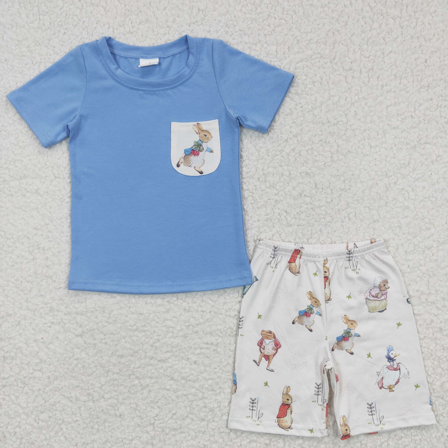 Boys rabbit print Easter outfits BSSO0115