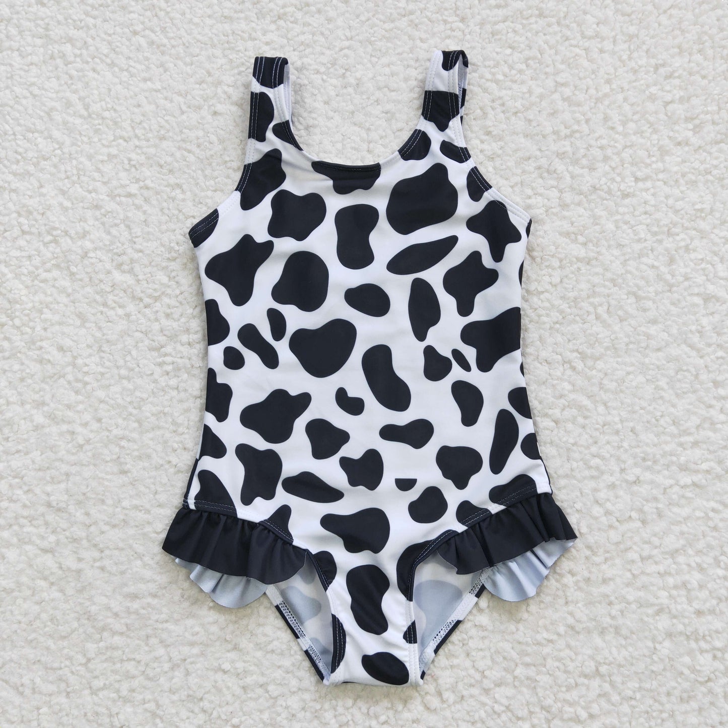 Girls cow print swimsuit S0051