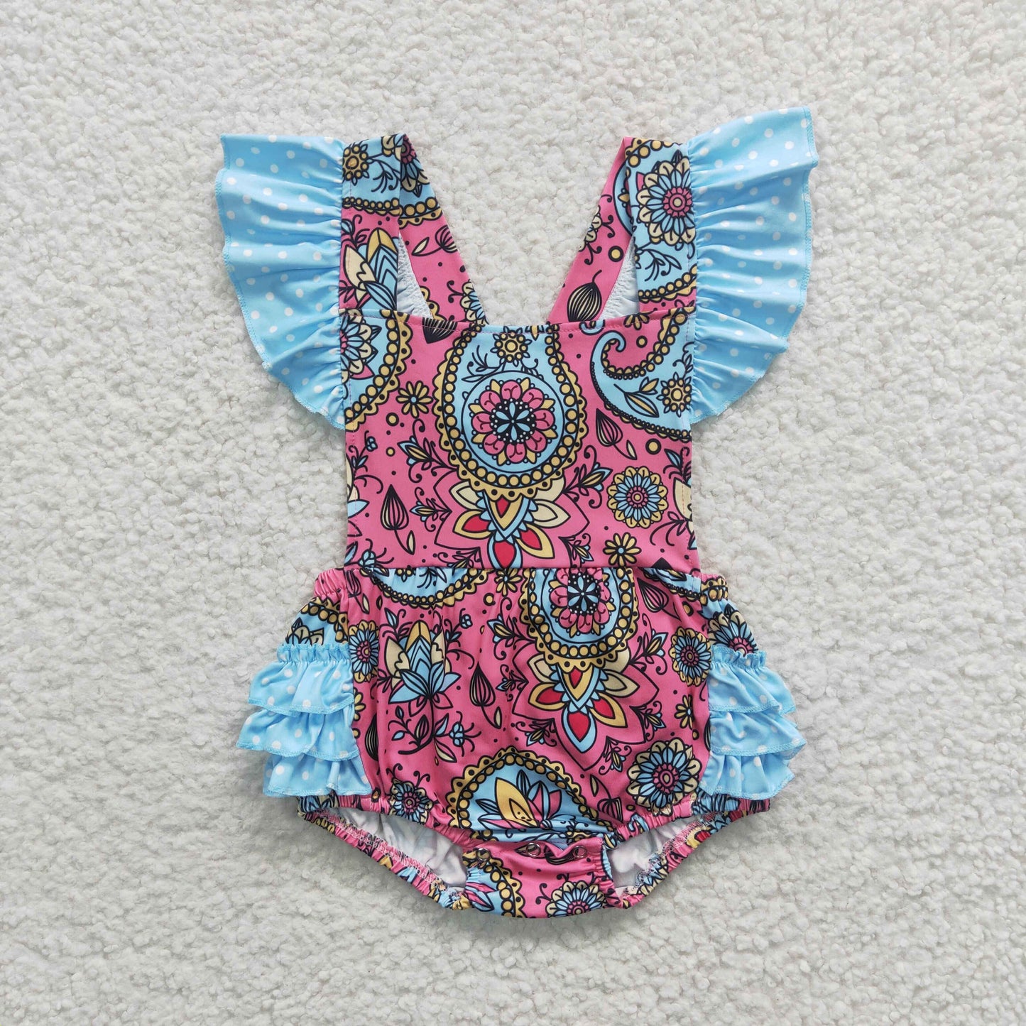Baby girls bubble romper B9-4
