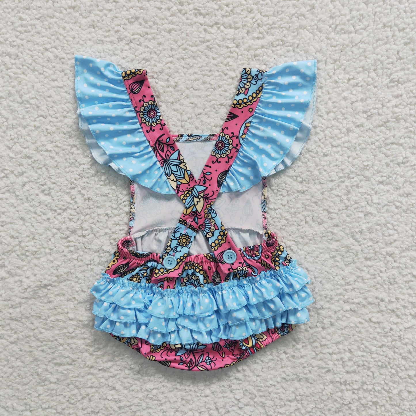 Baby girls bubble romper B9-4